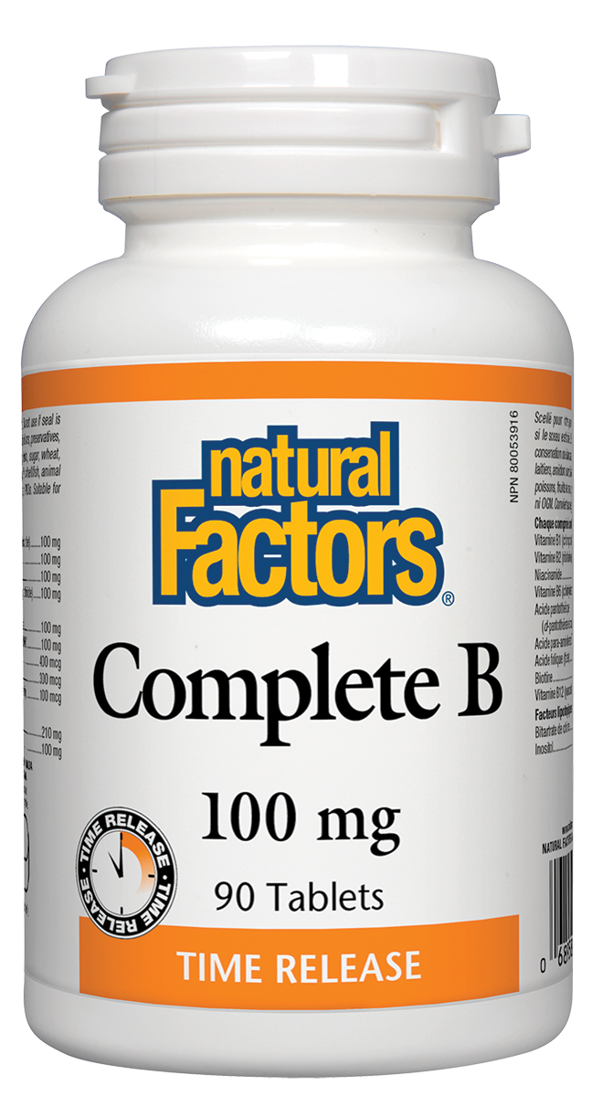 Natural Factors Complete B (100mg) Timed-Release (90 Tablets) - Lifestyle Markets