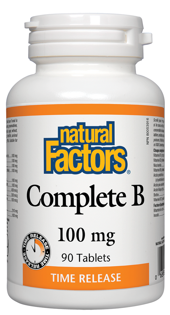 Natural Factors Complete B (100mg) Timed-Release (90 Tablets) - Lifestyle Markets