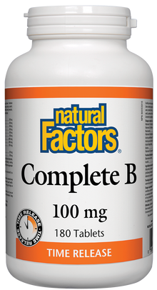 Natural Factors Complete B (100mg) Timed-Release (180 Tablets) - Lifestyle Markets
