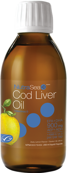 Nature's Way NutraSea+D Cod Liver Oil -Zesty Lemon Flavour (200ml) - Lifestyle Markets