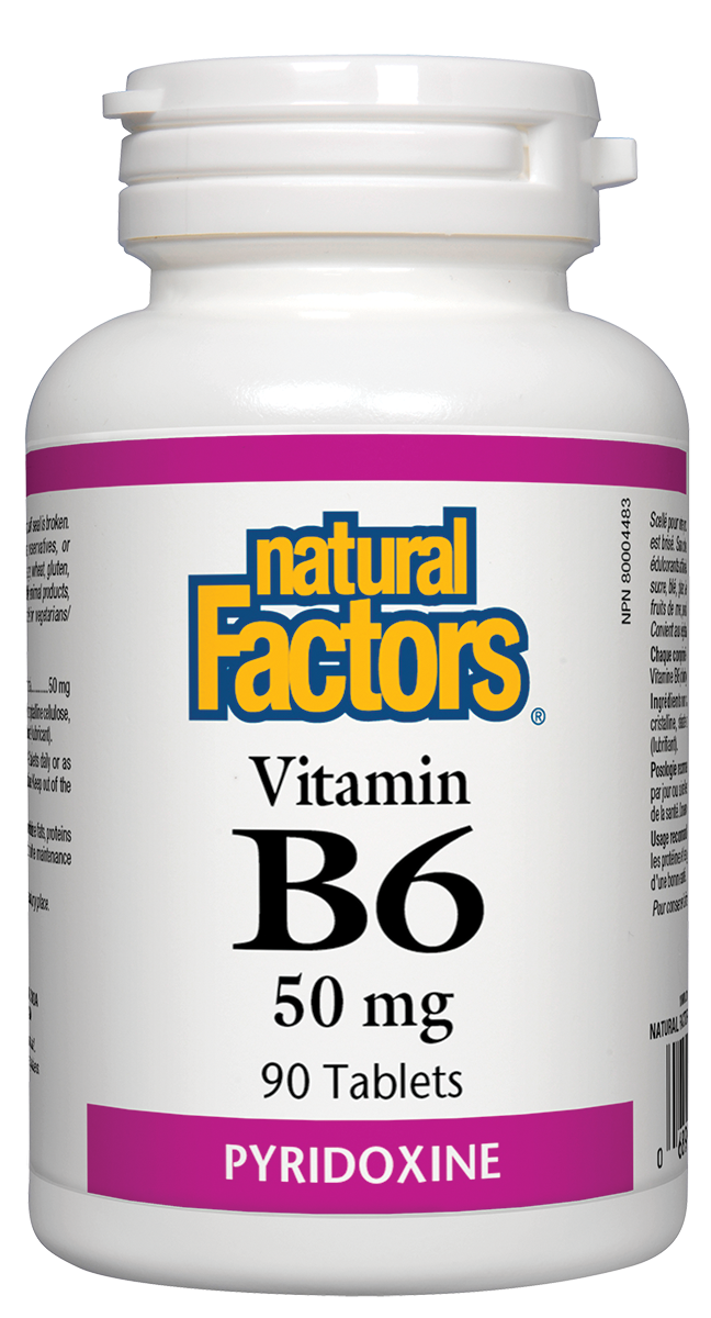 Natural Factors Vitamin B-6 (50mg) (90 Tablets) - Lifestyle Markets