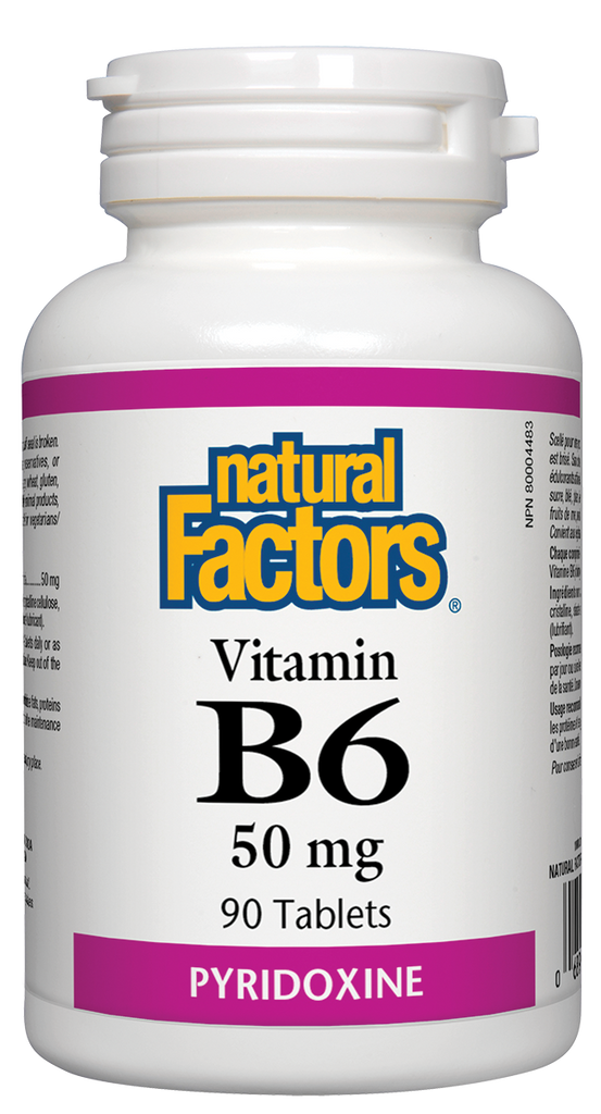 Natural Factors Vitamin B-6 (50mg) (90 Tablets) - Lifestyle Markets
