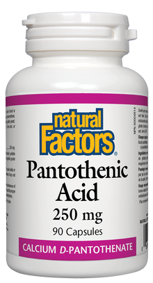 Natural Factors Pantothenic Acid (250mg) (90 Capsules) - Lifestyle Markets