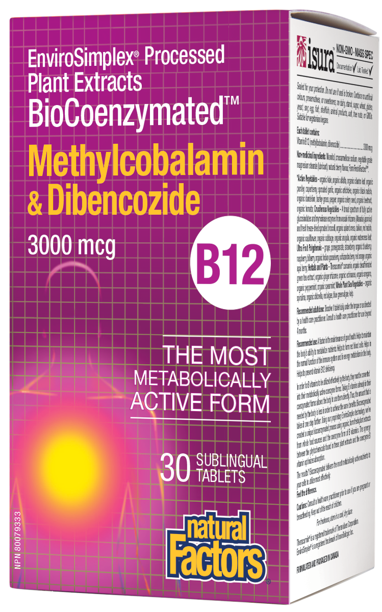 Natural Factors Methyl B12  & Dibencozide (30 Tabs) - Lifestyle Markets