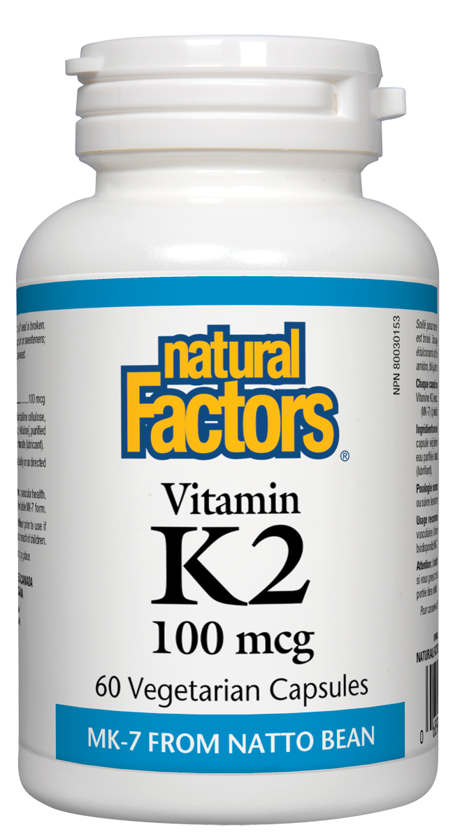 Natural Factors Vitamin K2 (100Mcg) (60 VCaps) - Lifestyle Markets