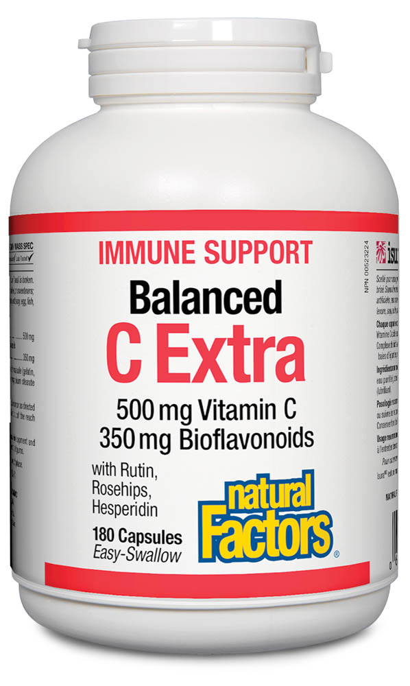 Natural Factors C Extra 500mg (180 Caps) - Lifestyle Markets
