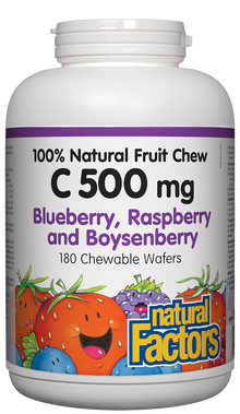 Natural Factors Vitamin C Chewables Blueb/Rasp/Boysenberry (180 Tabs) - Lifestyle Markets