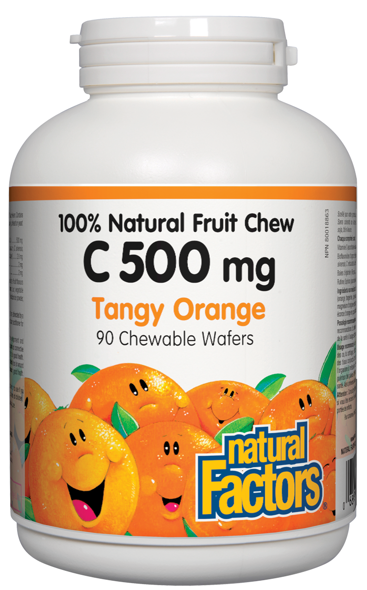 Natural Factors Vitamin C Chewables - Tangy Orange (90 Tabs) - Lifestyle Markets