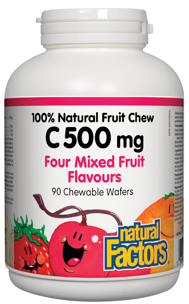 Natural Factors Vitamin C Chewables - Mixed Fruit (90 Tabs) - Lifestyle Markets
