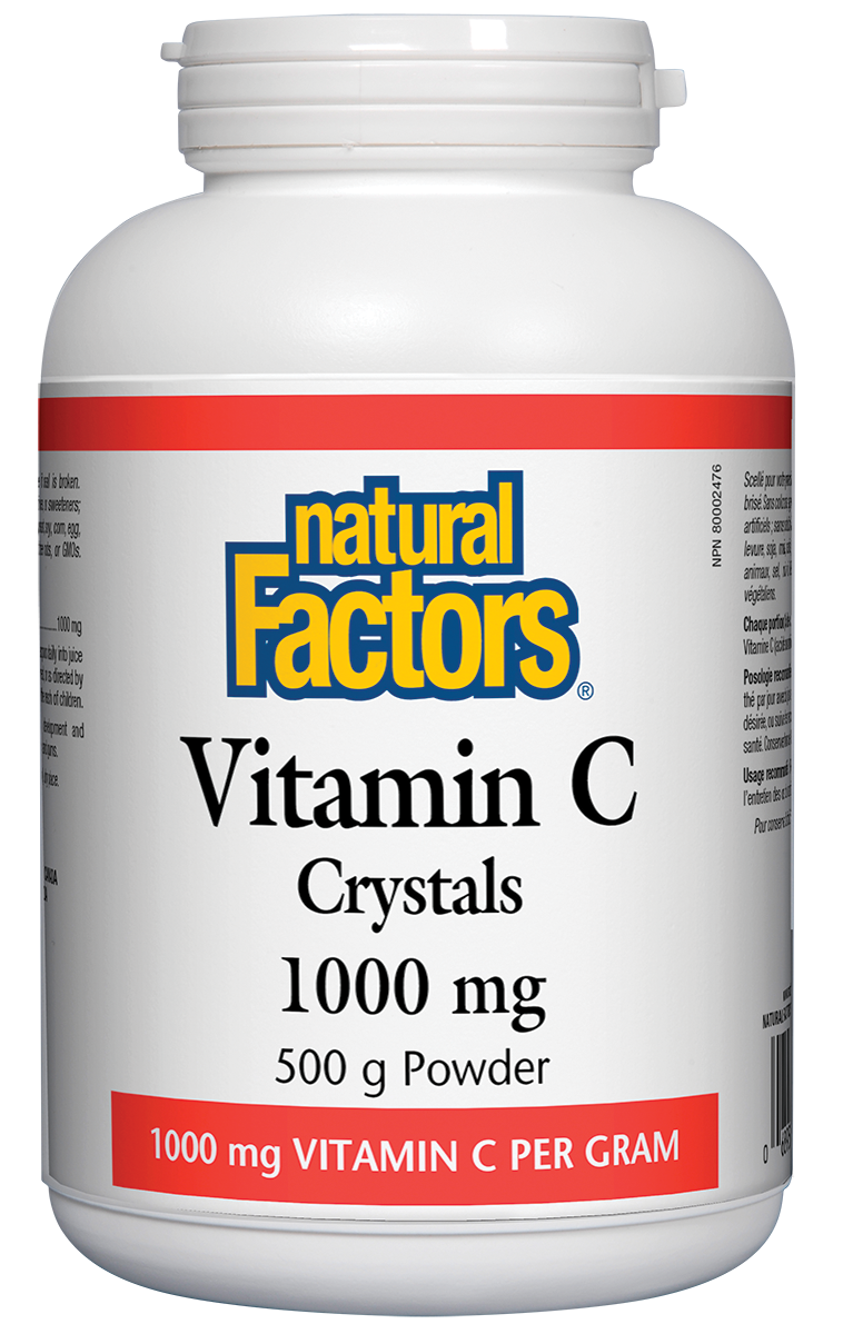 Natural Factors Vitamin C Crystals (500g) - Lifestyle Markets