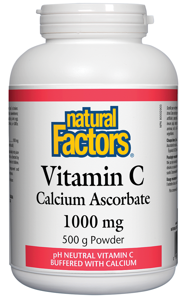 Natural Factors Calcium Ascorbate Powder (500g) - Lifestyle Markets