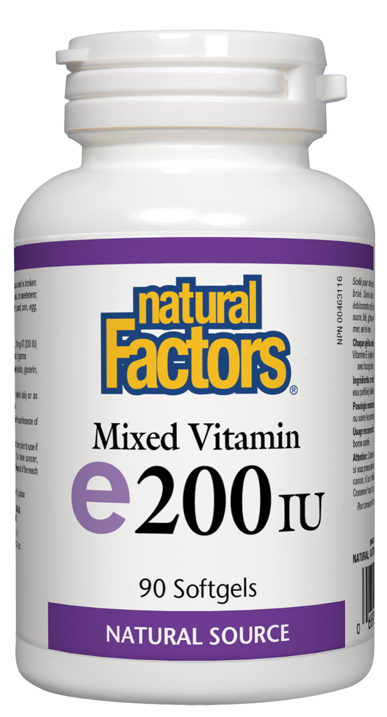 Natural Factors Mixed Vitamin E (200iu) (90 SoftGels) - Lifestyle Markets
