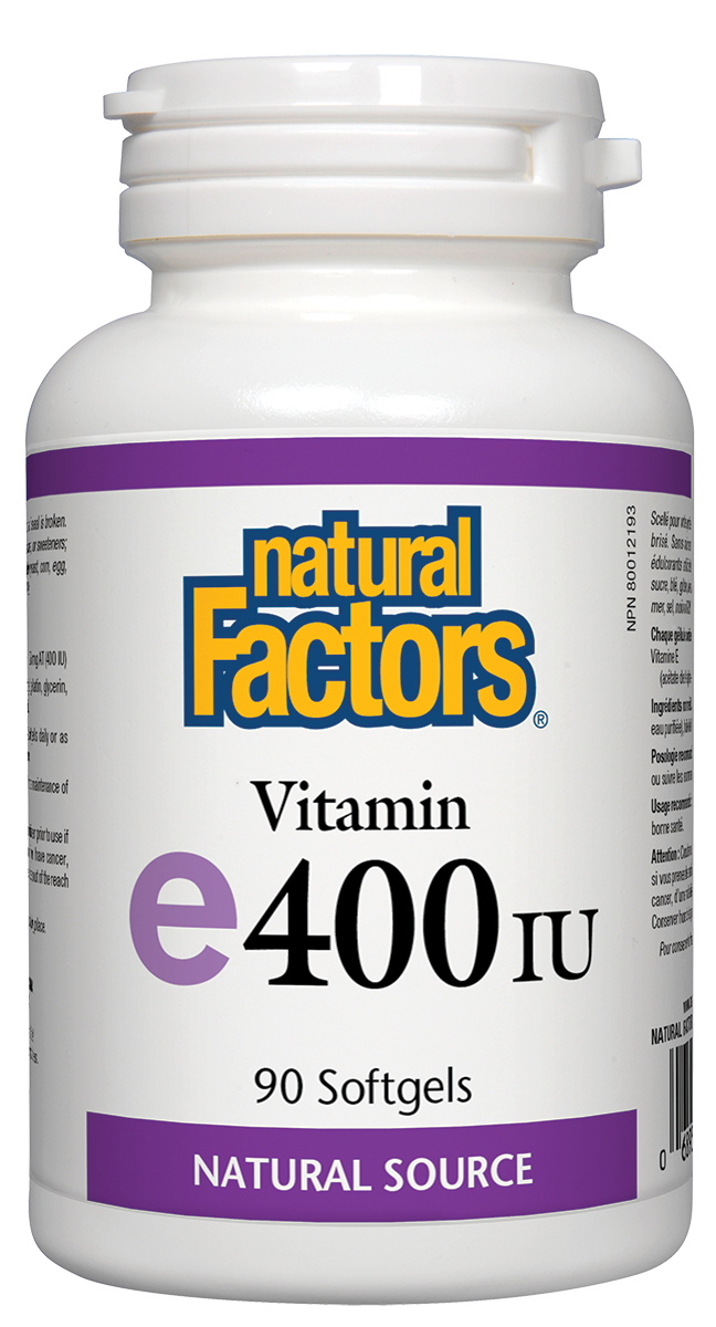 Natural Factors Vitamin E (400iu) (90 SoftGels) - Lifestyle Markets