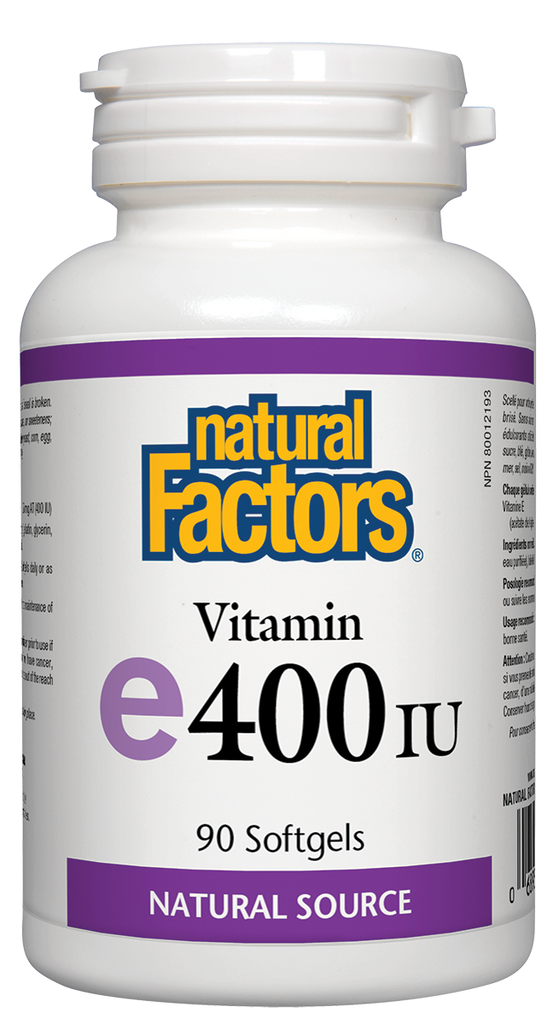 Natural Factors Vitamin E (400iu) (90 SoftGels) - Lifestyle Markets