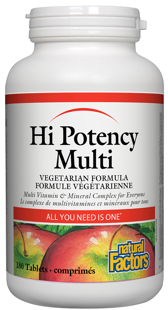 Natural Factors Hi-Potency Multi Vegetarian Formula (180 Tablets ...