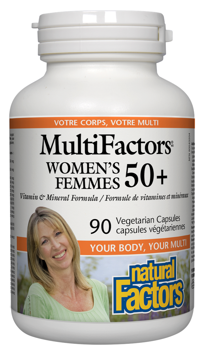 Natural Factors MultiFactors Women's 50+ (90 VCaps) - Lifestyle Markets