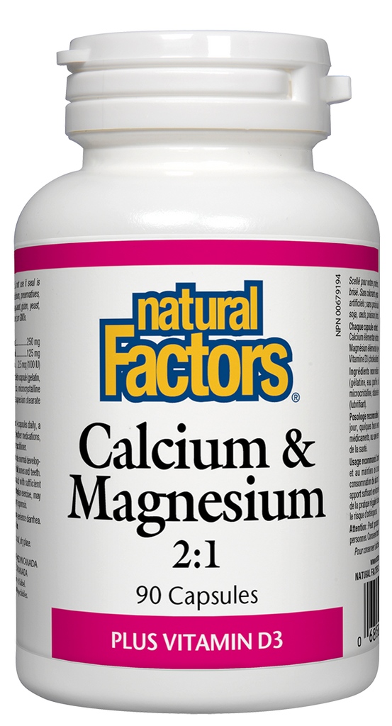 Natural Factors Calcium & Magnesium 21 (90 Capsules) - Lifestyle Markets