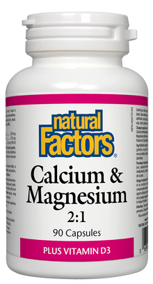 Natural Factors Calcium & Magnesium 21 (90 Capsules) - Lifestyle Markets