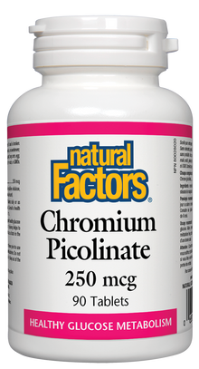 Natural Factors Chromium Picolinate (250Mcg) (90 Tablets) - Lifestyle Markets