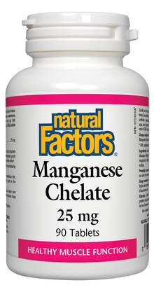 Natural Factors Manganese Chelate (25mg) (90 Tablets) - Lifestyle Markets
