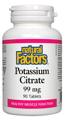 Natural Factors Potassium Citrate (99mg) (90 Tablets) - Lifestyle Markets