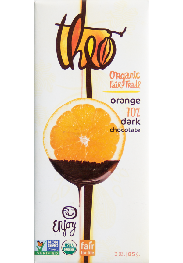 Theo Organic Fair Trade 70% Orange Chocolate Bar (85g) - Lifestyle Markets