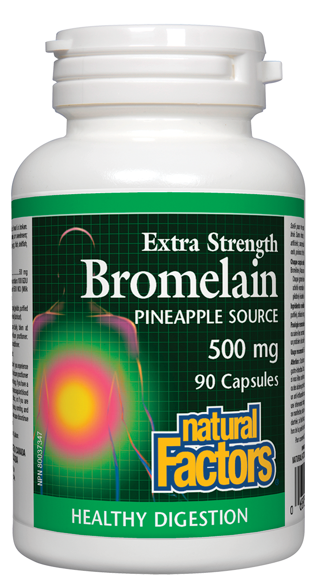 Natural Factors Extra Strength Bromelain (500mg) (90 Capsules) - Lifestyle Markets