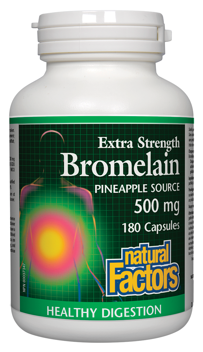 Natural Factors Extra Strength Bromelain (500mg) (180 Capsules) - Lifestyle Markets