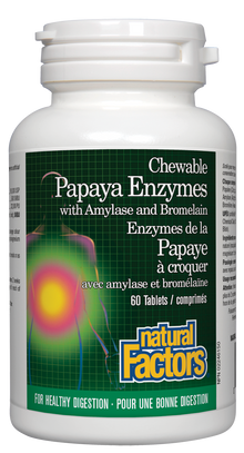 Natural Factors Papaya Enzymes (60 Chewable Tablets) - Lifestyle Markets