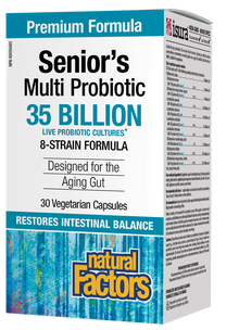 Natural Factors Senior's Multi Probiotic (30 Vegetarian Capsules) - Lifestyle Markets