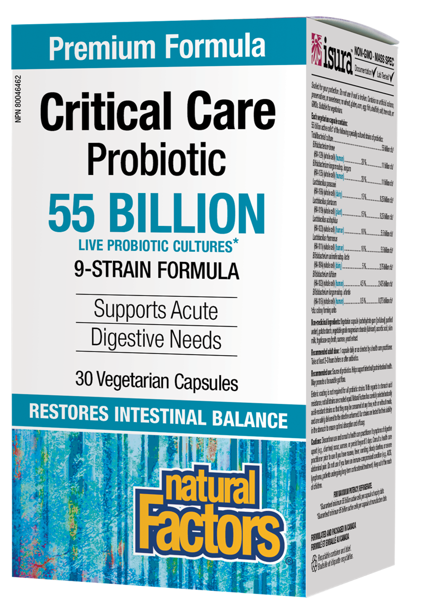 Natural Factors Critical Care Probiotic 55 Billion (30 VCaps) - Lifestyle Markets