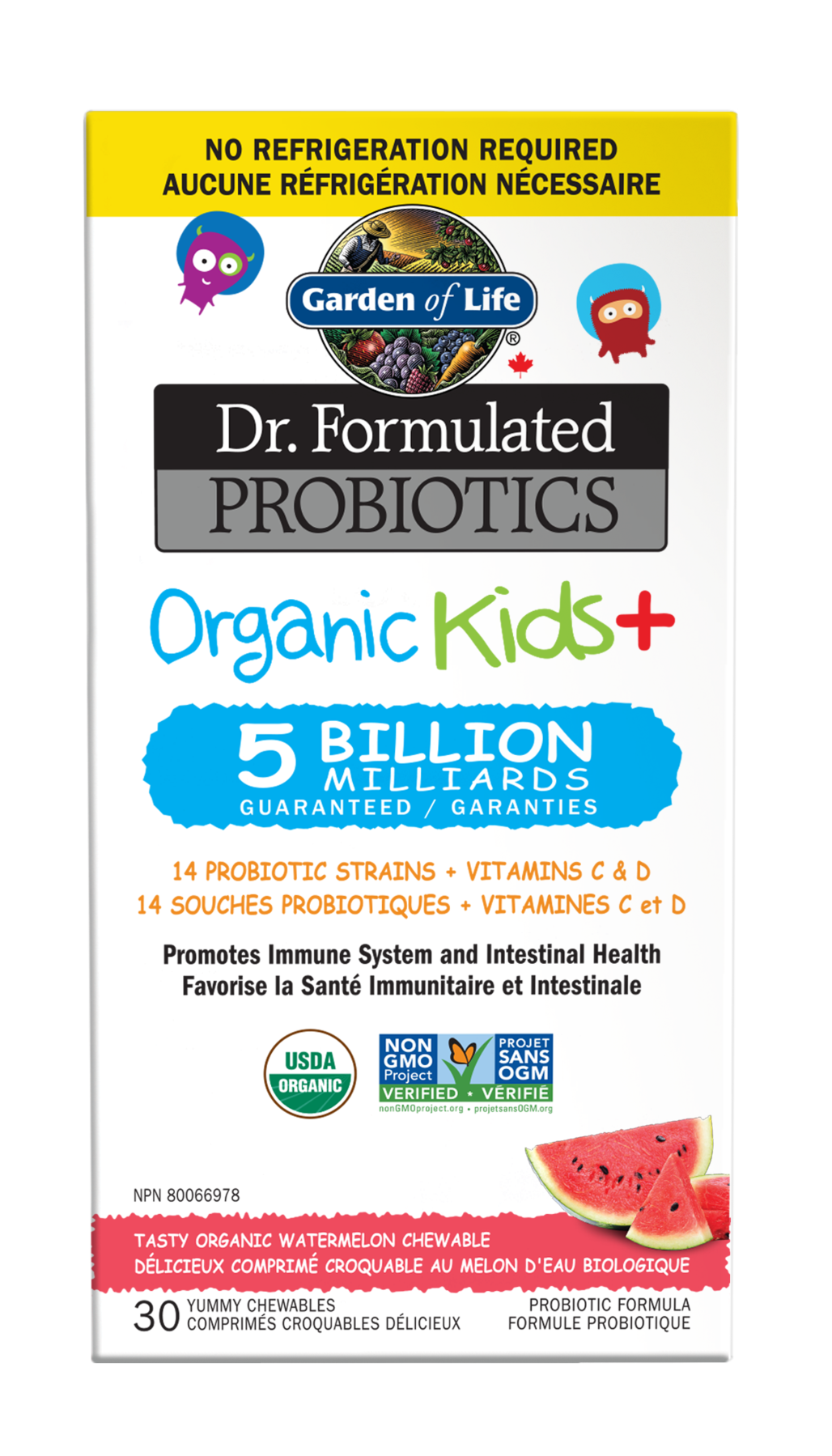 Garden of Life Dr. Formulated Probiotics Kids+ Watermelon (30chews) - Lifestyle Markets
