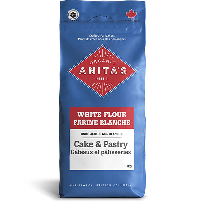 Anita's Organic Mill White Cake & Pastry Flour - Unbleached (1 kg) - Lifestyle Markets