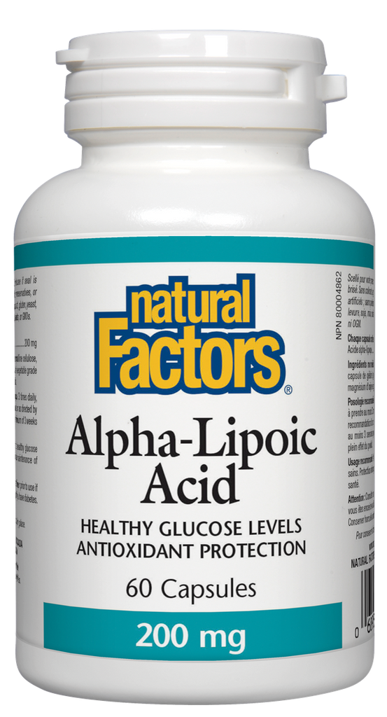 Natural Factors Alpha Lipoic Acid (200mg) (60 Caps) - Lifestyle Markets