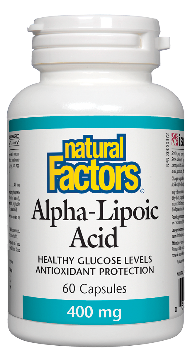 Natural Factors Alpha Lipoic Acid (400mg) (60 Capsules) - Lifestyle Markets
