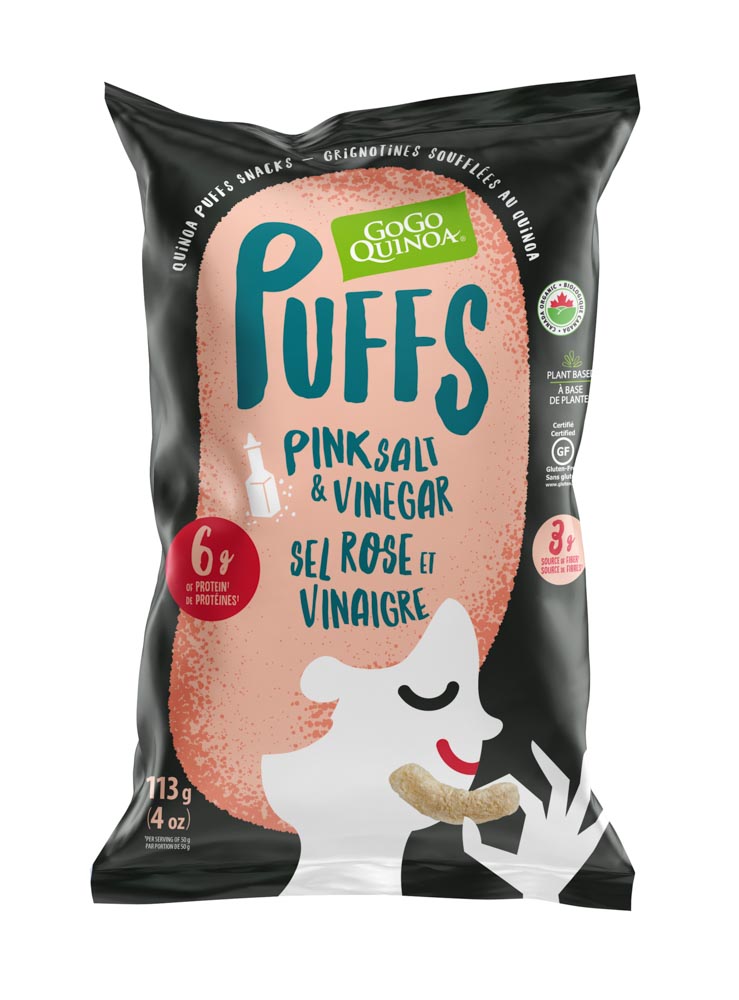 GoGo Quinoa Puffs - Pink Salt & Vinegar (113g) - Lifestyle Markets