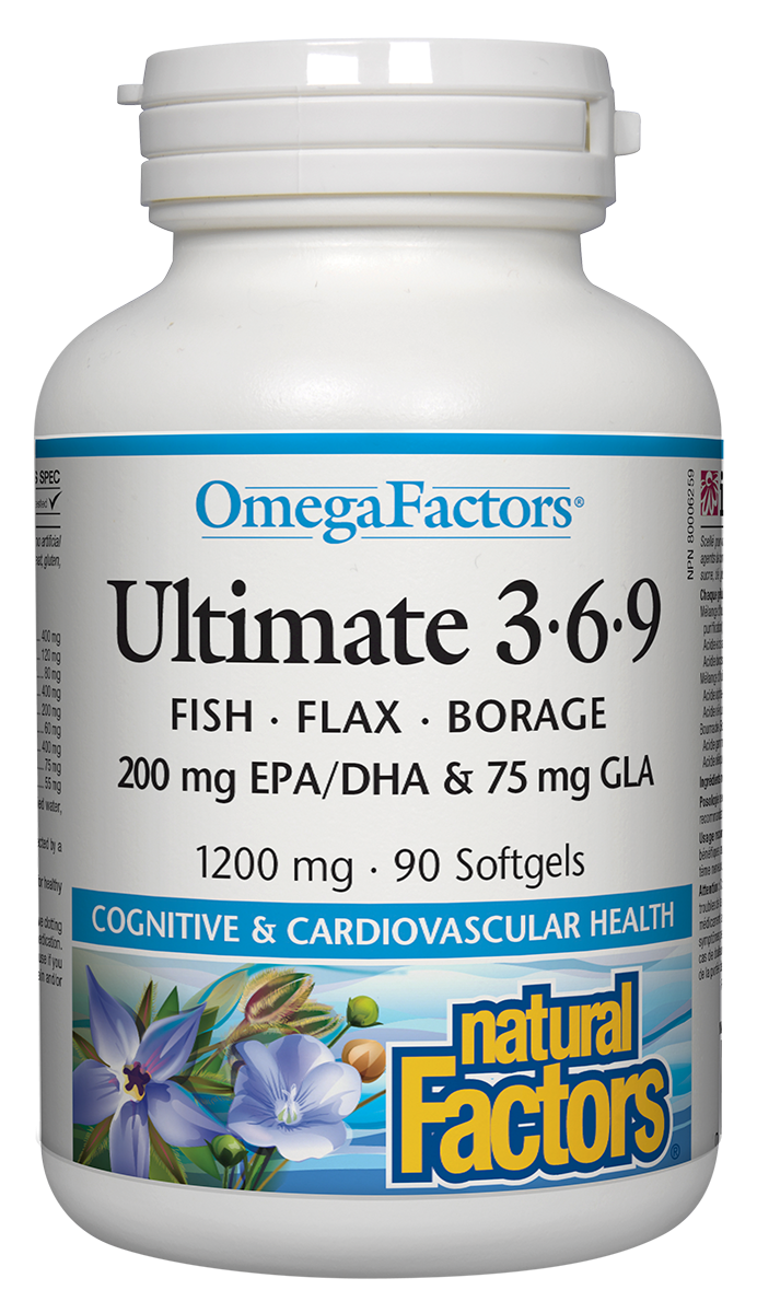 Natural Factors OmegaFactors Ultimate 3-6-9 (90 Capsules) - Lifestyle Markets
