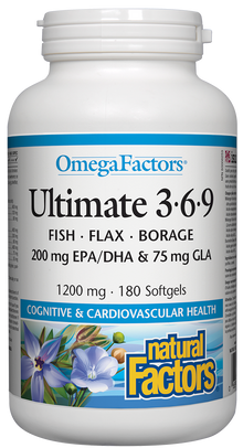 Natural Factors OmegaFactors Ultimate 3-6-9 (180 SoftGels) - Lifestyle Markets