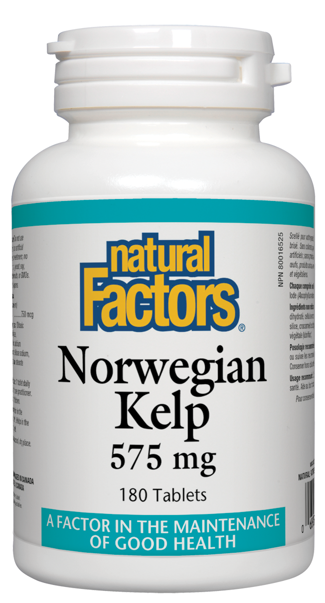 Natural Factors Norwegian Kelp (575mg) (180 Tablets) - Lifestyle Markets