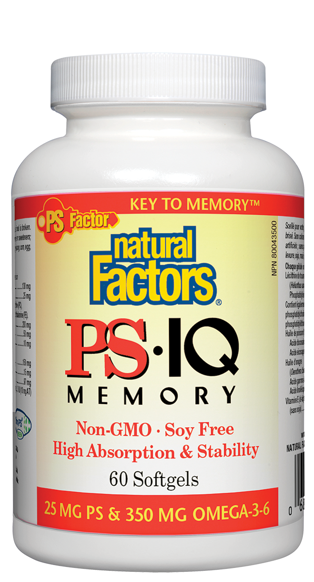 Natural Factors PS IQ Memory (60 Softgels) - Lifestyle Markets