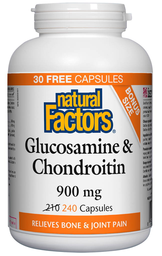 Natural Factors Glucosamine & Chondroitin (240 Caps) - Lifestyle Markets