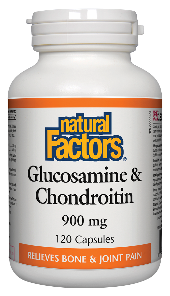 Natural Factors Glucosamine & Chondroitin Sulfates (900mg) (120 Capsules) - Lifestyle Markets