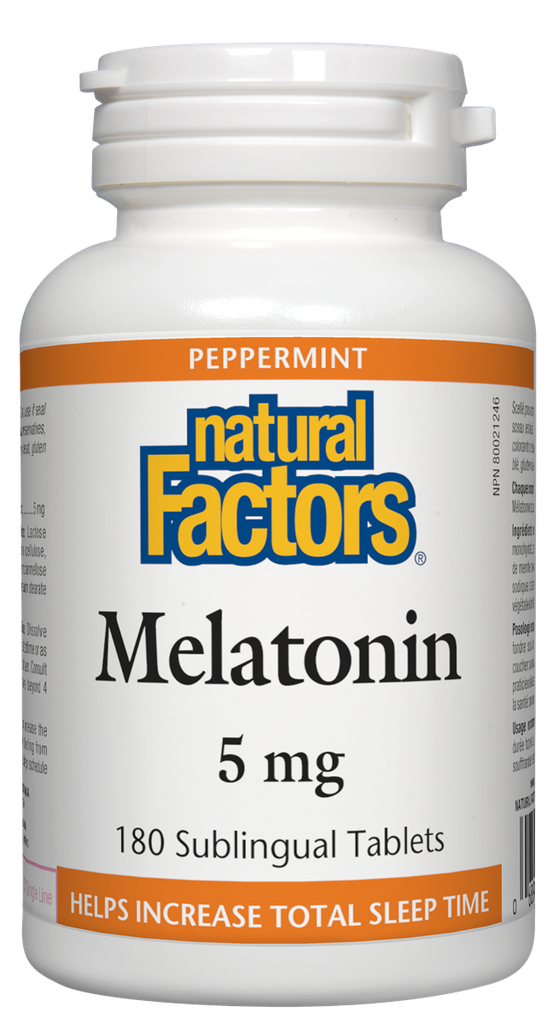 Natural Factors Melatonin (5mg) (180 Sublingual Tablets) - Lifestyle Markets