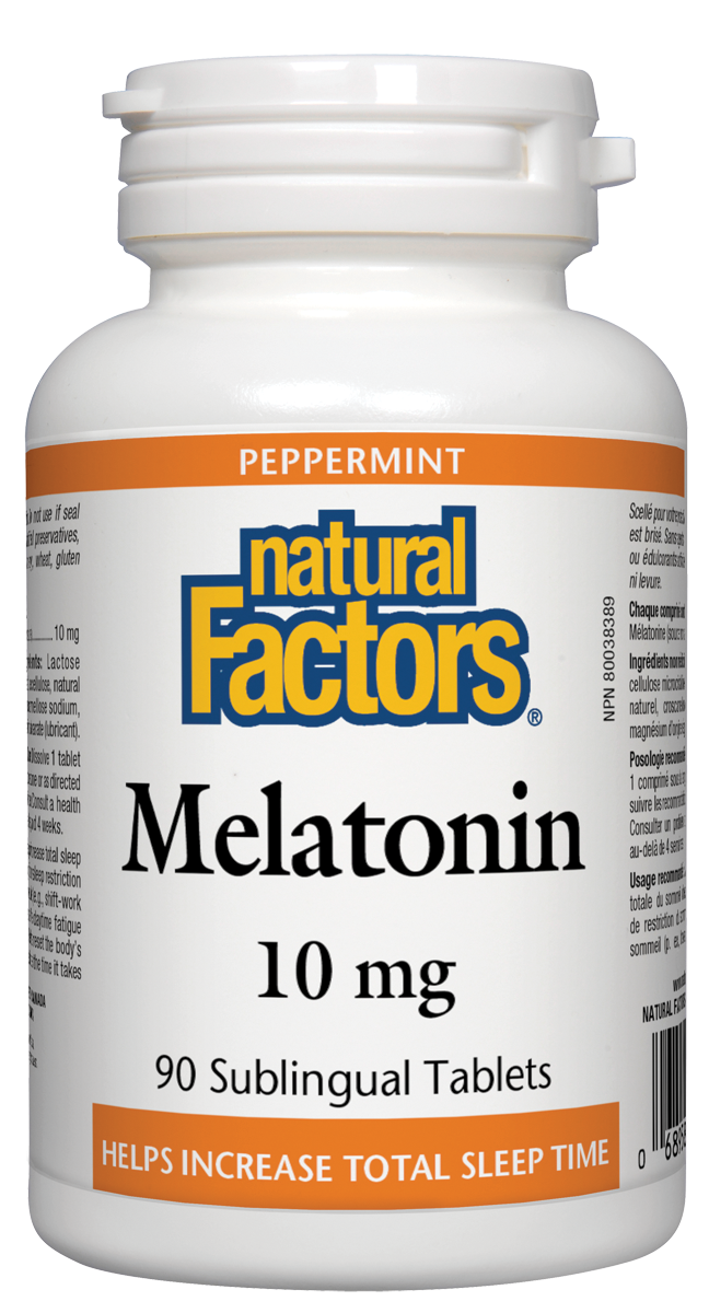 Natural Factors Melatonin (10mg) (90 Sublingual Tablets) - Lifestyle Markets