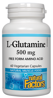 Natural Factors L-Glutamine (500mg) (60 Vegetarian Capsules) - Lifestyle Markets