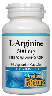 Natural Factors L-Arginine (500mg) (90 Vegetarian Capsules) - Lifestyle Markets