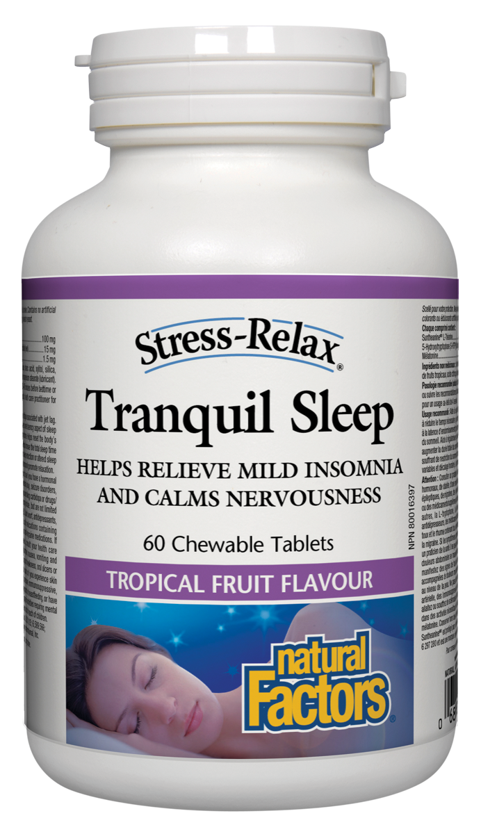 Natural Factors Stress-Tranquil Sleep (60 Chewable Tablets) - Lifestyle Markets