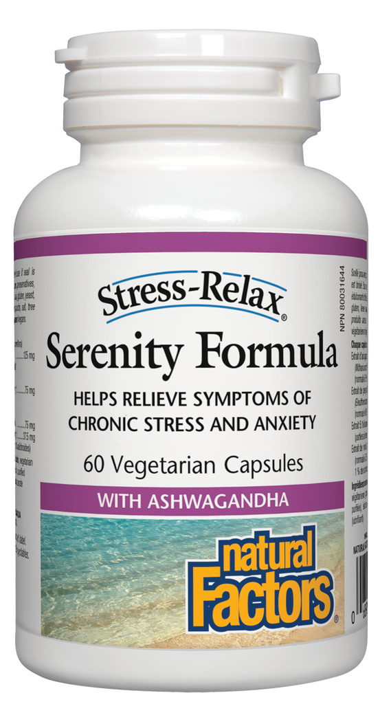 Natural Factors Stress Relax Serenity Formula (60 Vegetarian Capsules) - Lifestyle Markets