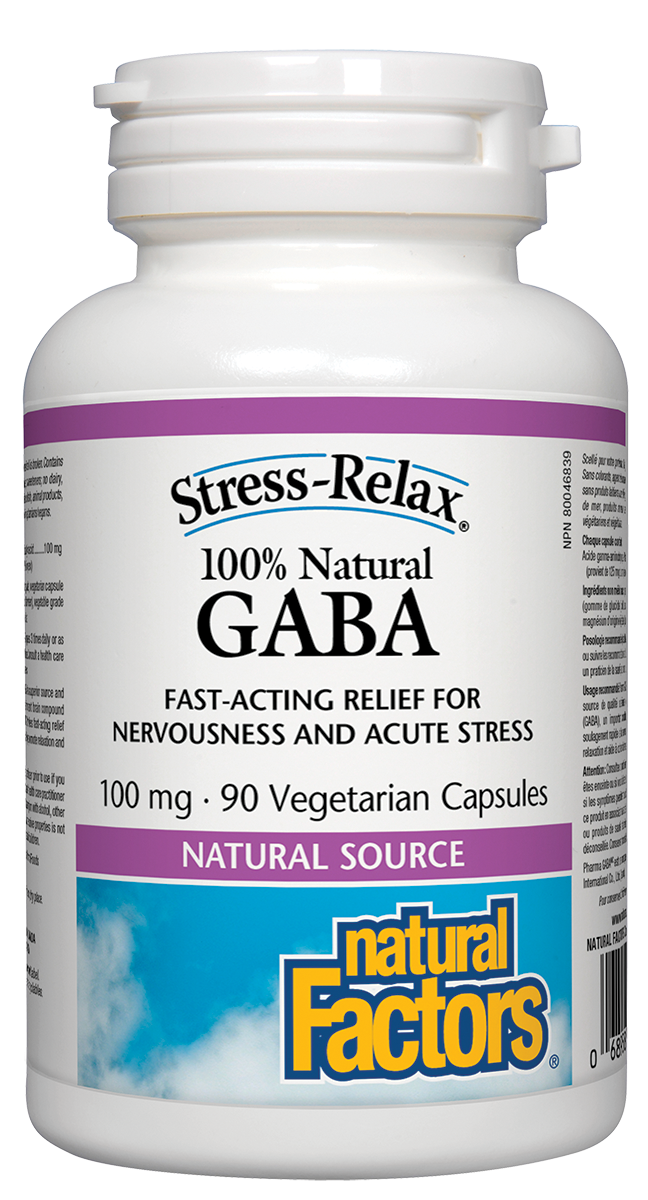 Natural Factors Stress Relax GABA (90 VCaps) - Lifestyle Markets