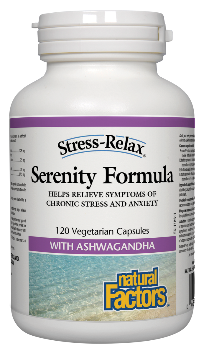 Natural Factors Stress-Relax Serenity Formula (120 Vegetarian Capsules) - Lifestyle Markets